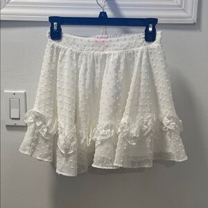 Sugar Thrillz White Textured Skater Skirt